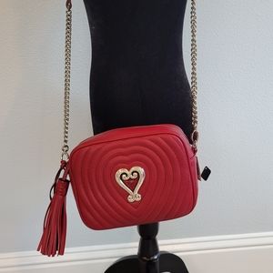 NWT Brighton "Patty" Silver Heart Purse